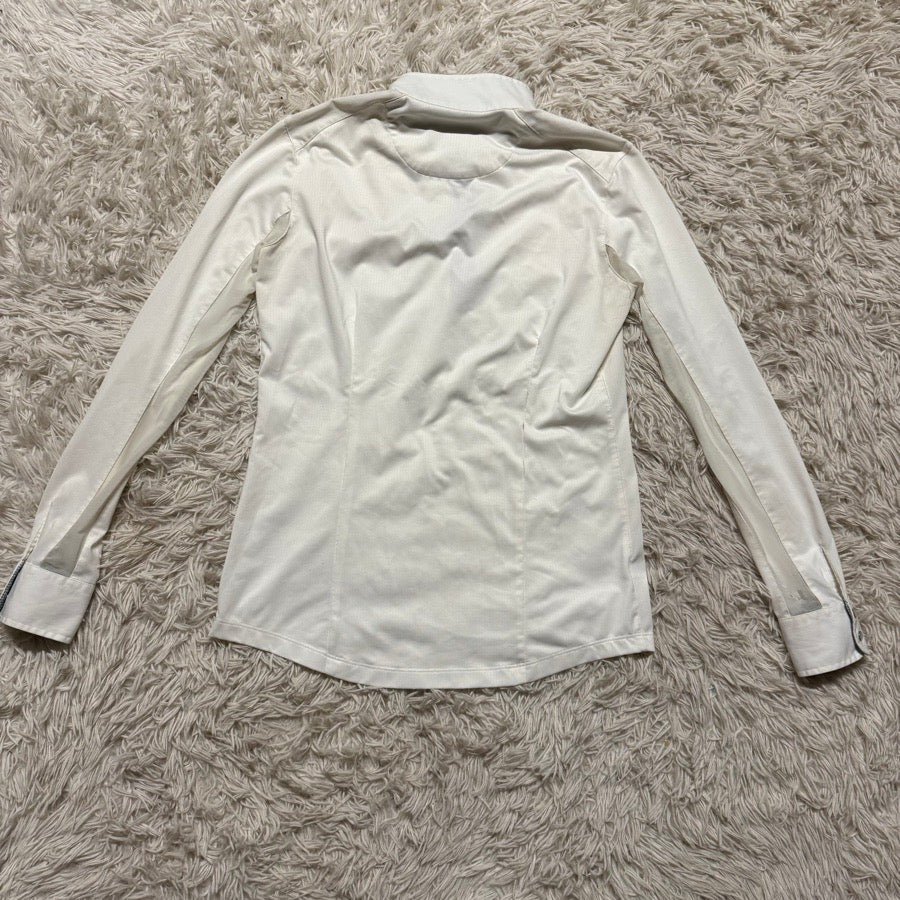Women’s Medium White Beacon Hill Long Sleeve Horseback Riding Show Shirt