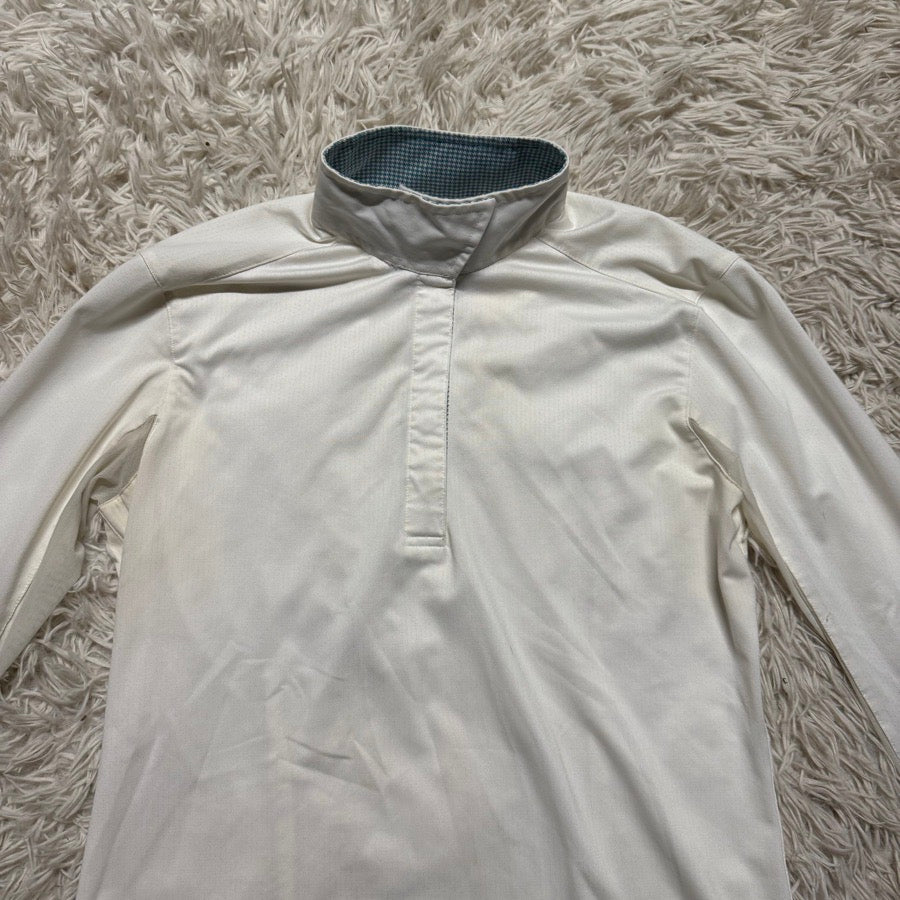 Women’s Medium White Beacon Hill Long Sleeve Horseback Riding Show Shirt