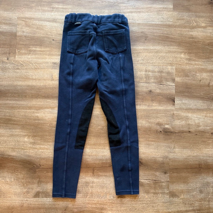 Child’s Navy Fouganza Knee Patch Horseback Riding Breeches. Good Condition.