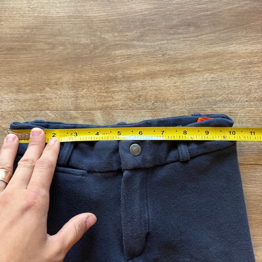 Child’s Navy Fouganza Knee Patch Horseback Riding Breeches. Good Condition.