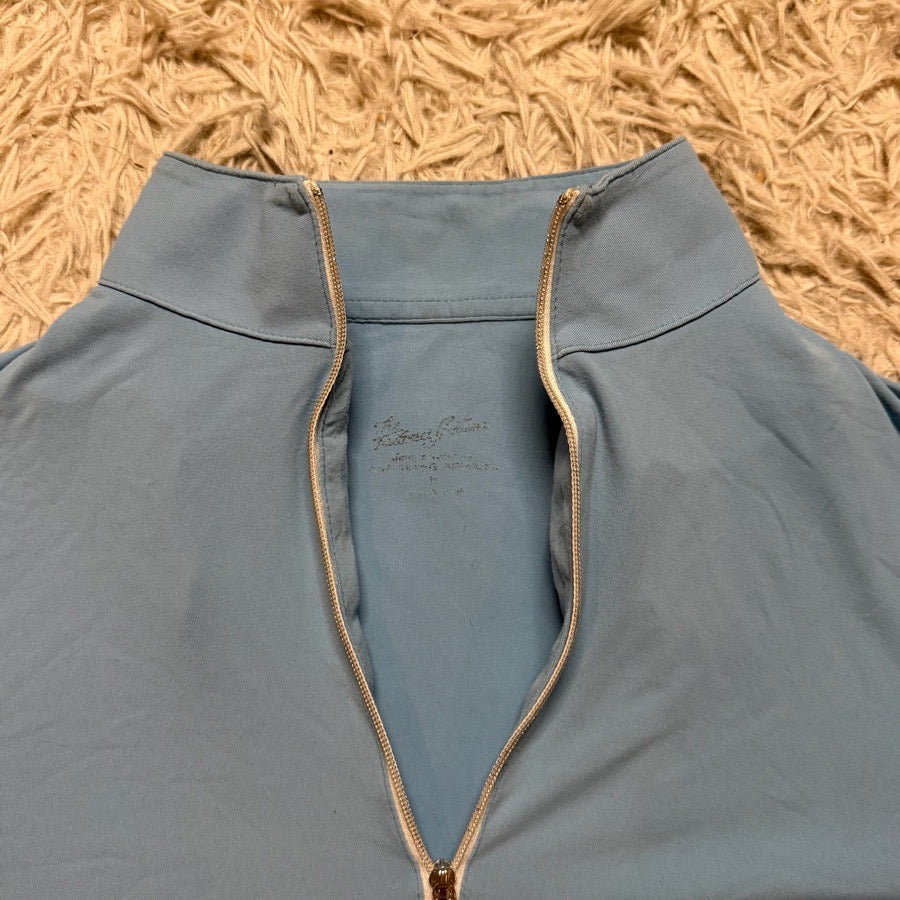 THE TAILORED SPORTSMAN Women’s Medium Blue Tailored Sportsman Short Sleeve Horseback Riding Sunshirt (2)