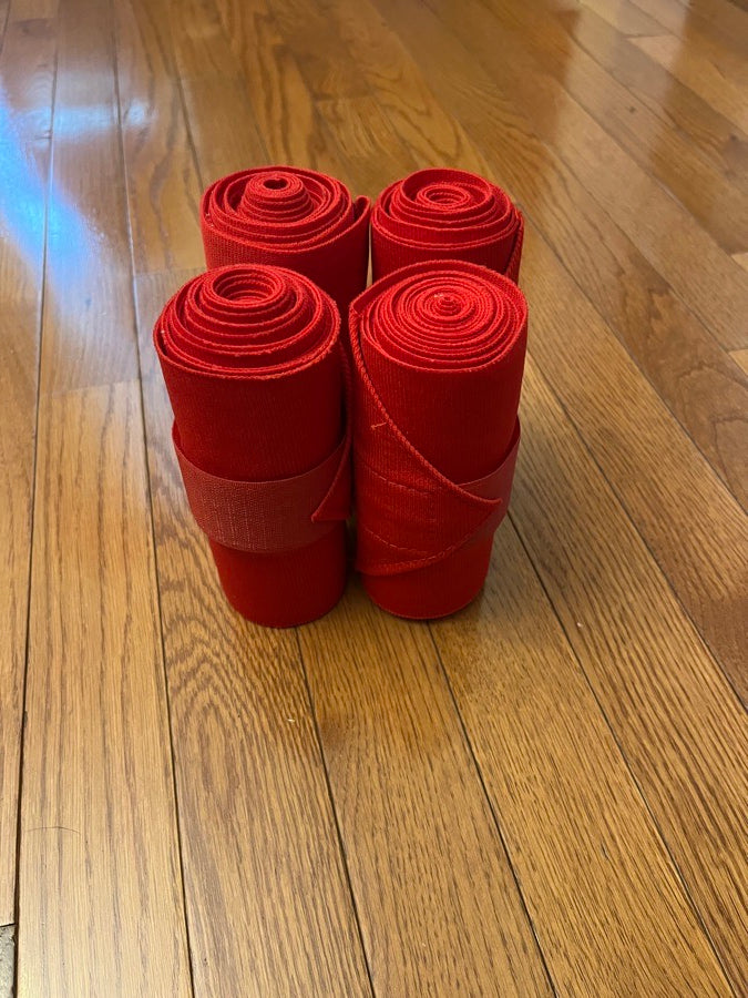 New red polo wraps