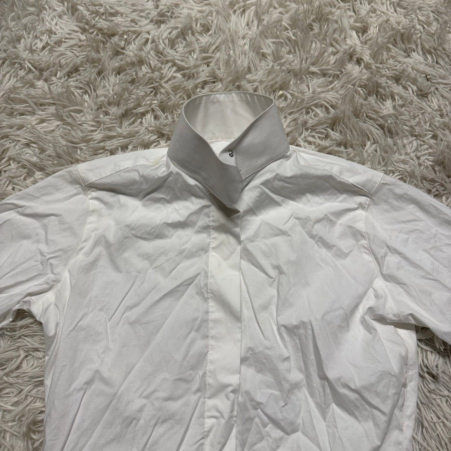 Women’s Size 30 White Habit Equestrian Long Sleeve Horseback Riding Show Shirt