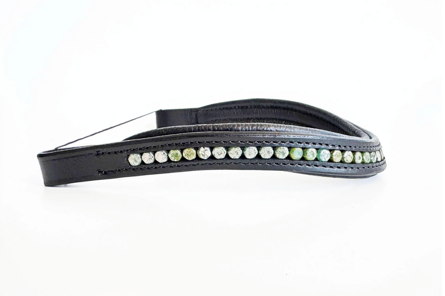 OTHER Silver Frosted Green Browband (4)