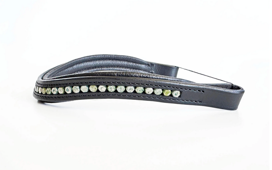 OTHER Silver Frosted Green Browband (3)
