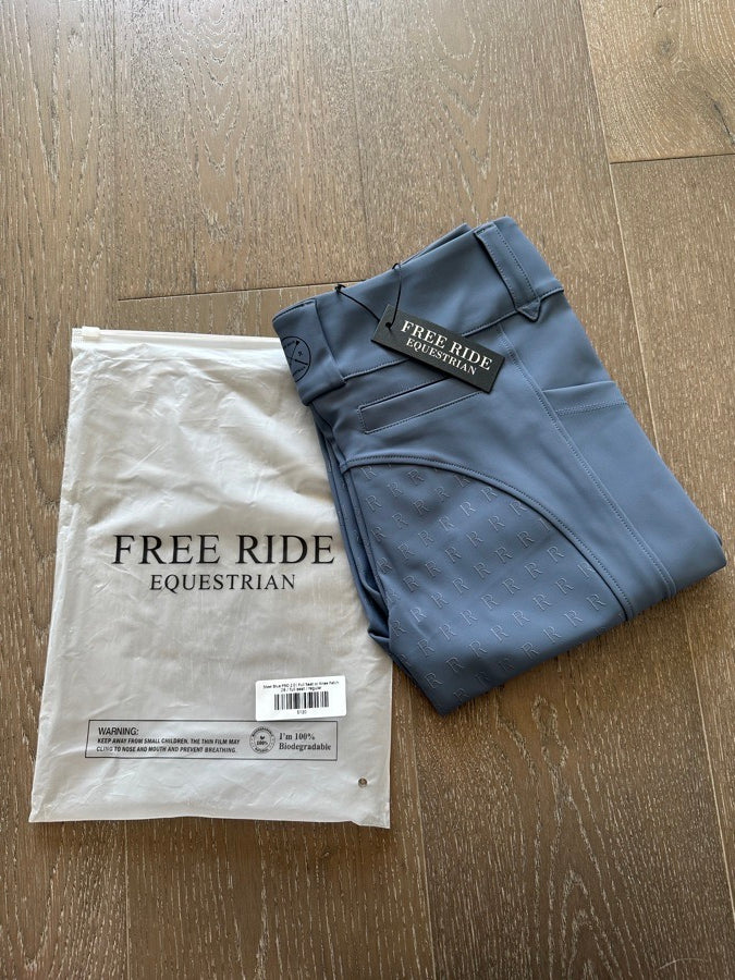 Free Ride Equestrian - Pro 2.0 Breeches - Steel Blue - Regular Length - NWT