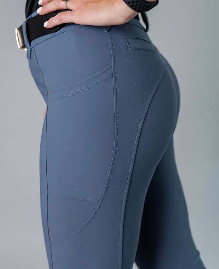 Free Ride Equestrian - Pro 2.0 Breeches - Steel Blue - Regular Length - NWT