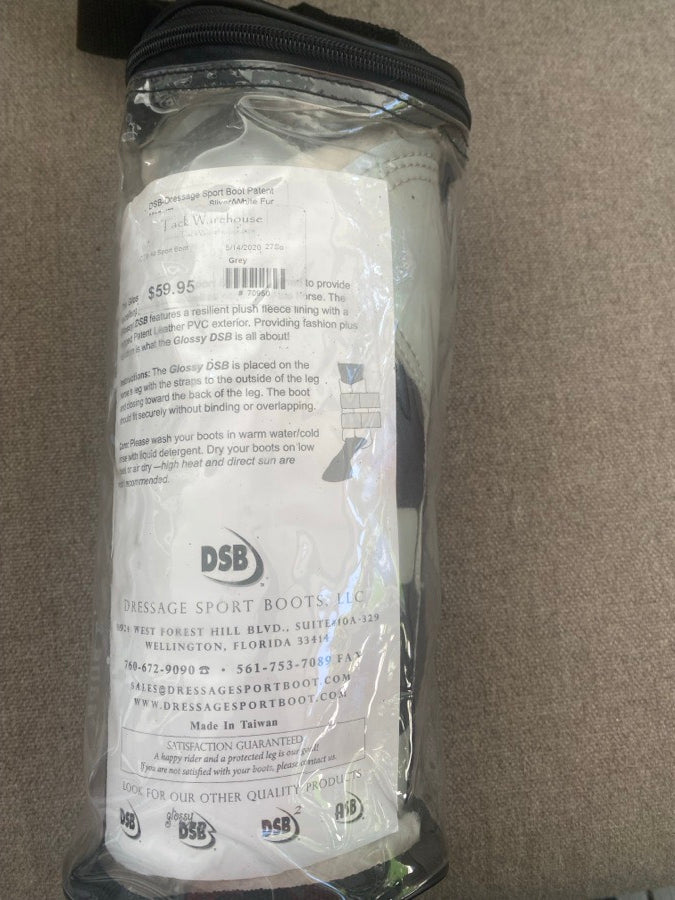 DSB Glossy Silver/grey brushing boots