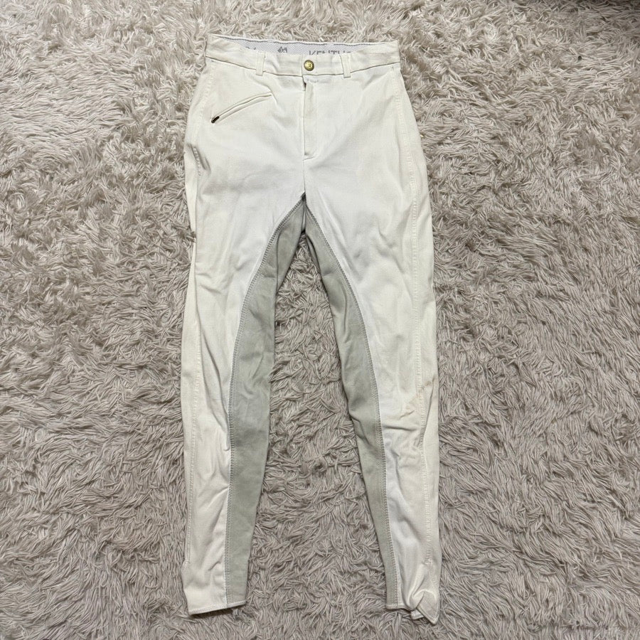Women’s Size 24 White Kentucky Full Seat Horseback Riding Breeches