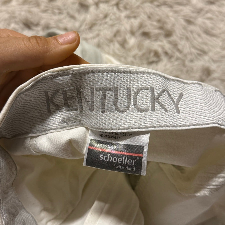 Women’s Size 24 White Kentucky Full Seat Horseback Riding Breeches