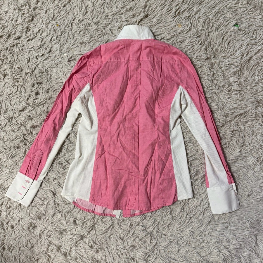 NOEL ASMAR EQUESTRIAN Women’s Small Pink Noel Asmar Long Sleeve Horseback Riding Show Shirt (5)