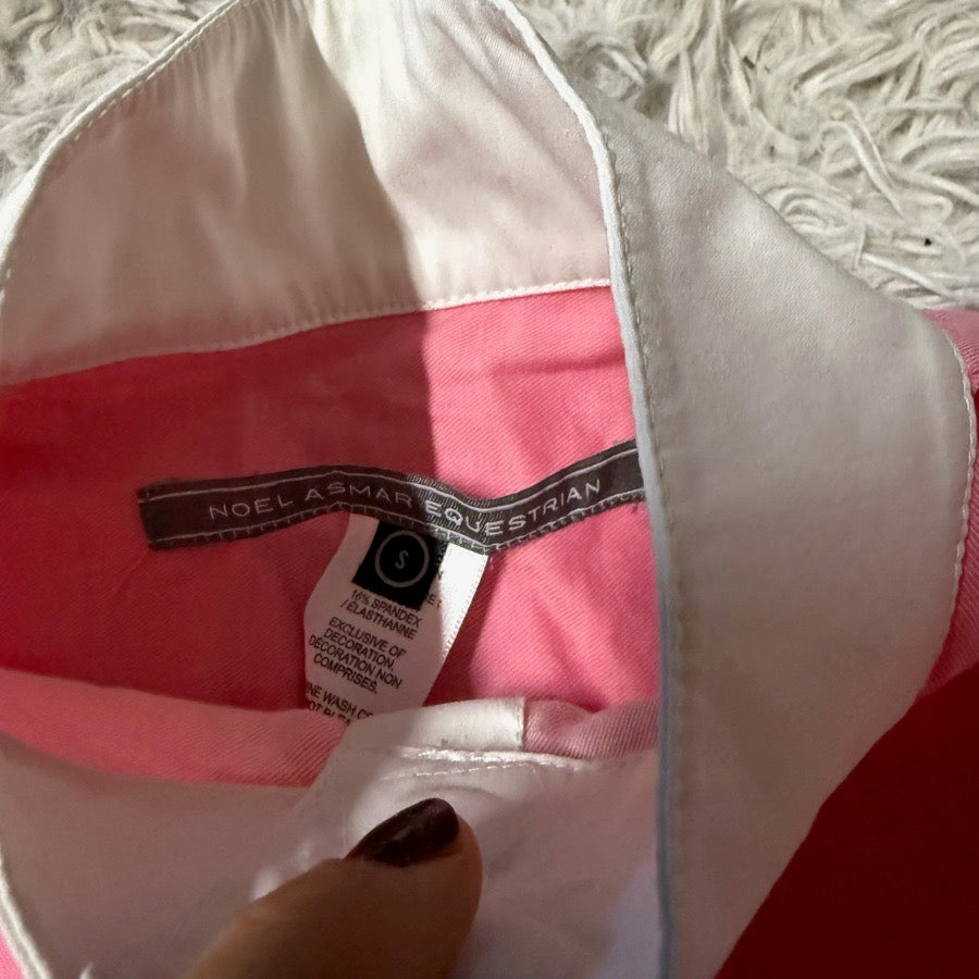 NOEL ASMAR EQUESTRIAN Women’s Small Pink Noel Asmar Long Sleeve Horseback Riding Show Shirt (4)
