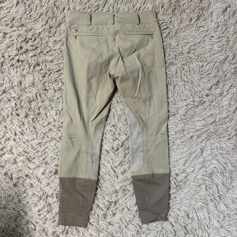 Women’s Size 26 Tan Mastermind Knee Patch Horseback Riding Breeches
