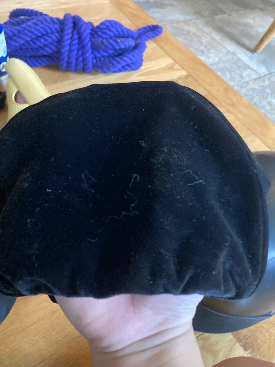 Children’s riding hat cover black velvet
