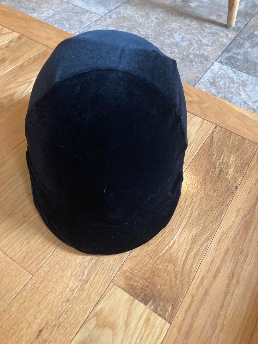 Children’s riding hat cover black velvet