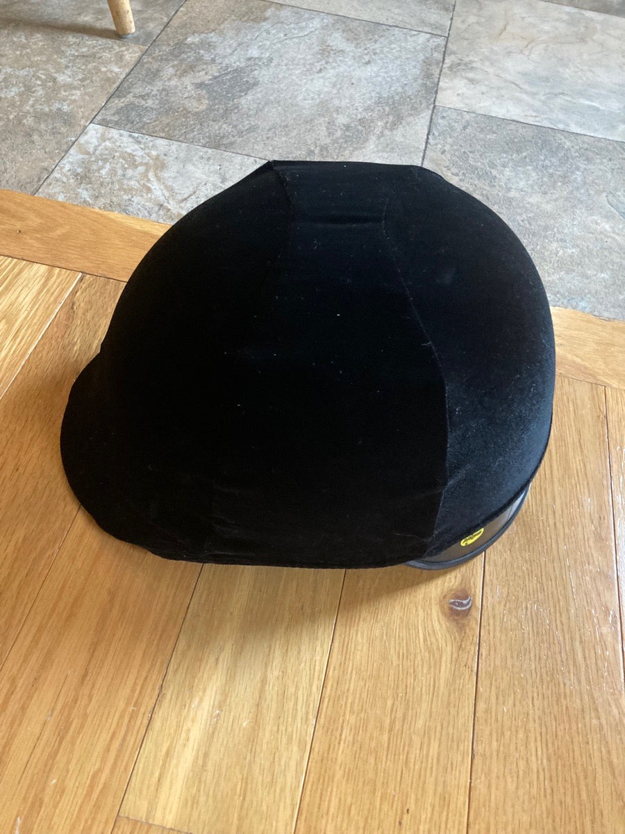 Children’s riding hat cover black velvet