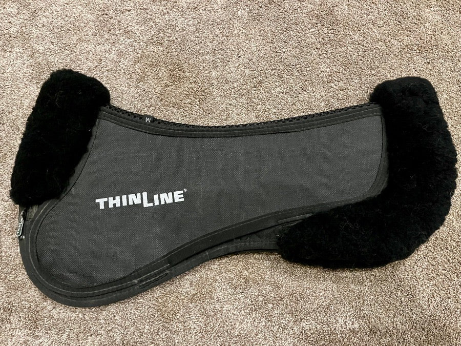 Black ThinLine Trifecta Half Pad w/Sheepskin Rolls