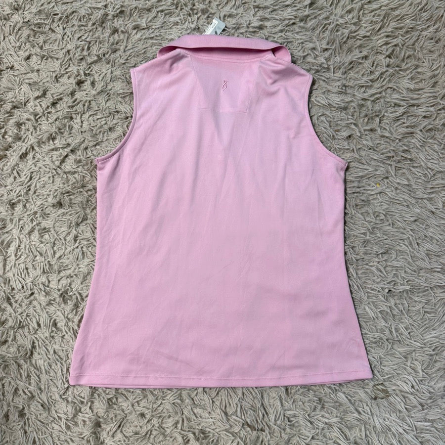 Other New Women’s Large Pink Nancy Lopez Sleeveless Athletic Golf Polo Shirt (4)