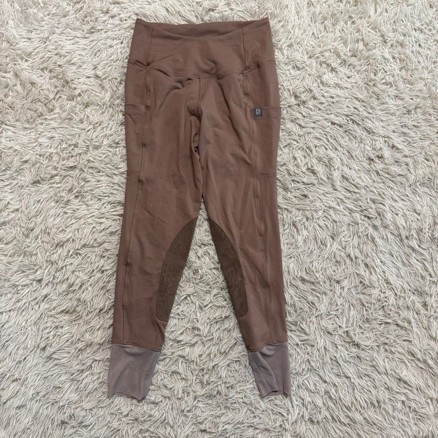 Women’s Large Pink/Brown Knee Patch Horseback Riding Tights Breeches . Good Cond