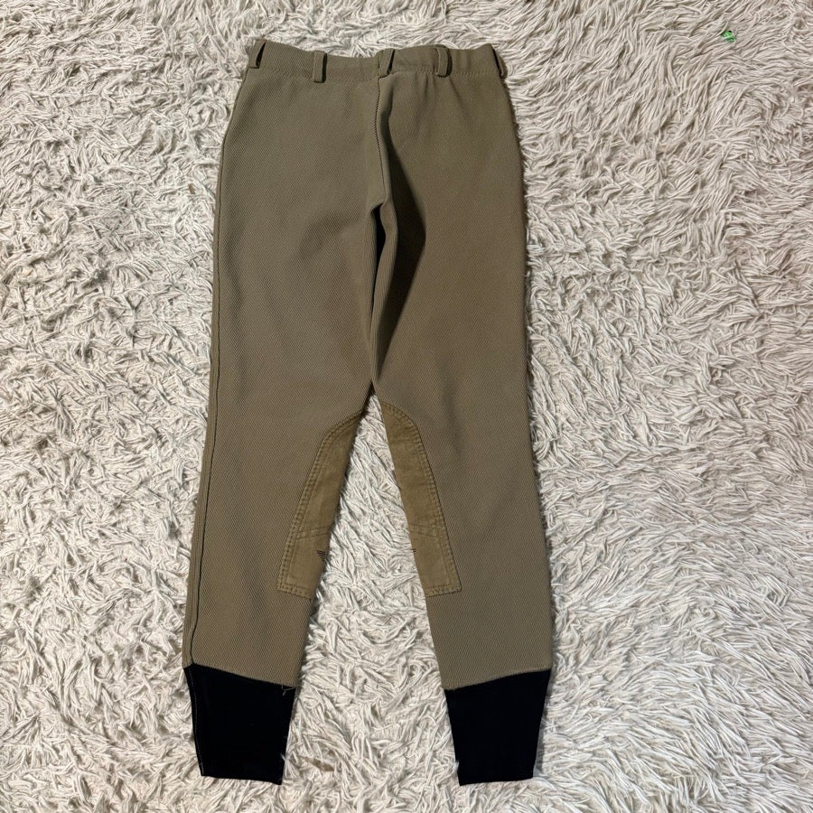 Women’s Size 26 Brown TuffRider Knee Patch Horseback Riding Breeches. Good Cond.