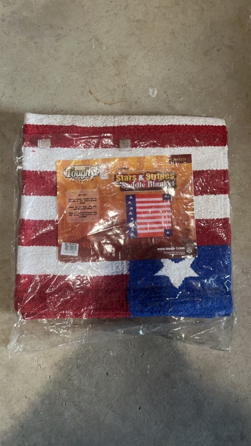 TOUGH 1 American Flag saddle blanket