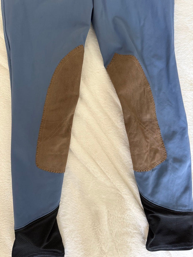 24R RJ Classics knee patch breeches- Bijou Blue