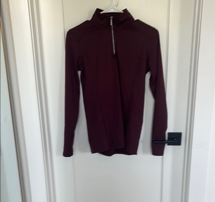 DOVER SADDLERY Burgundy IconEq long sleeve polo