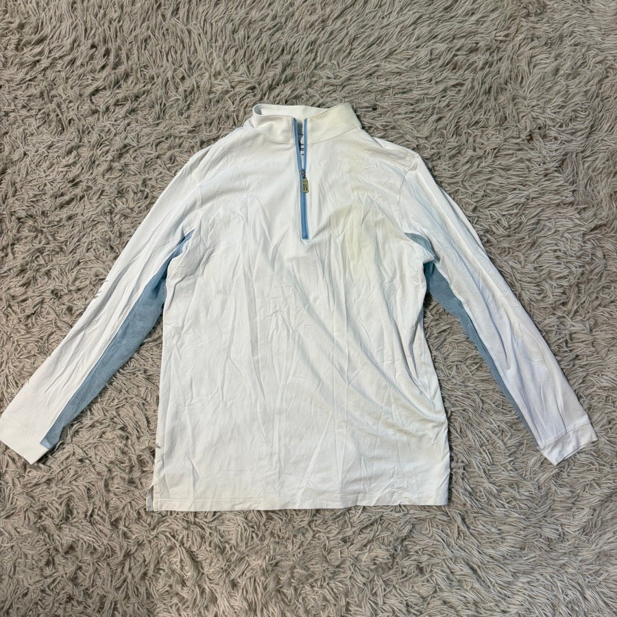 THE TAILORED SPORTSMAN Women’s XL White Tailored Sportsman Long Sleeve Horseback Riding Sunshirt