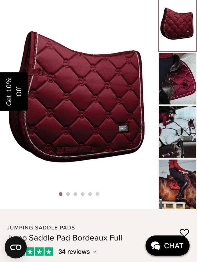 red saddle pad