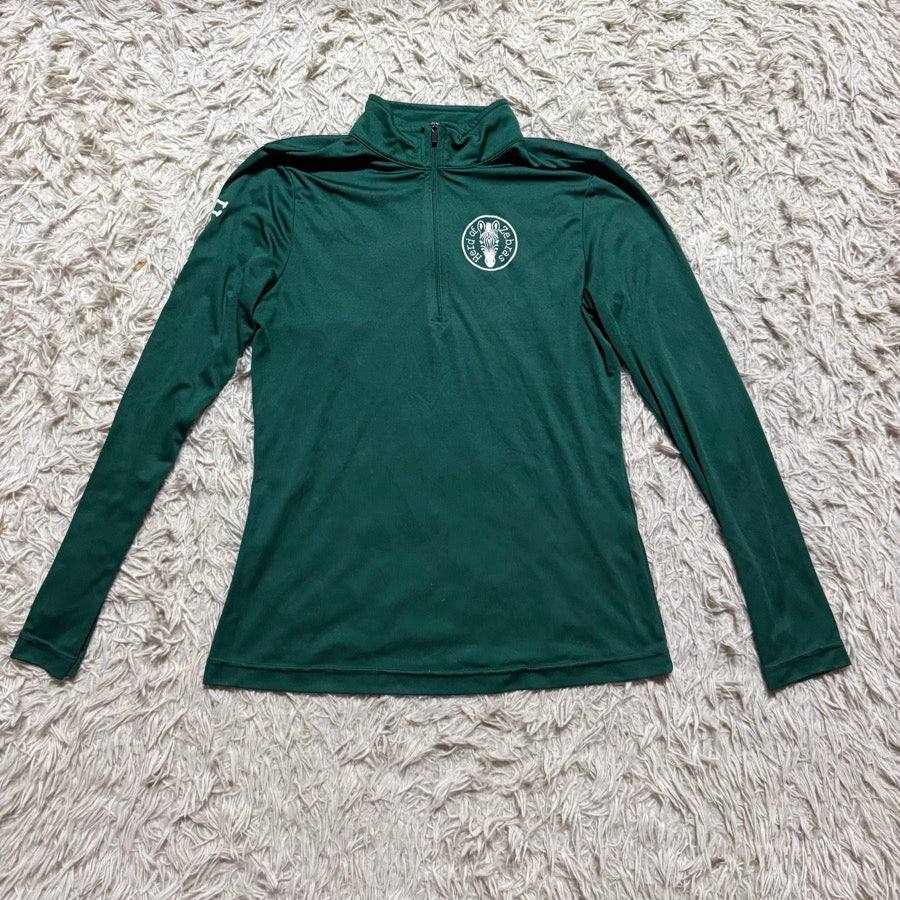 OTHER Women’s S Green Herd Of Zebras Long Sleeve Horseback Riding Sunshirt. Good Cond.
