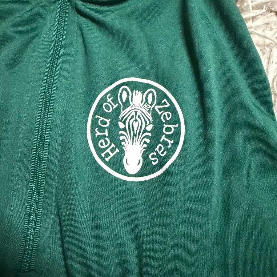OTHER Women’s S Green Herd Of Zebras Long Sleeve Horseback Riding Sunshirt. Good Cond. (4)
