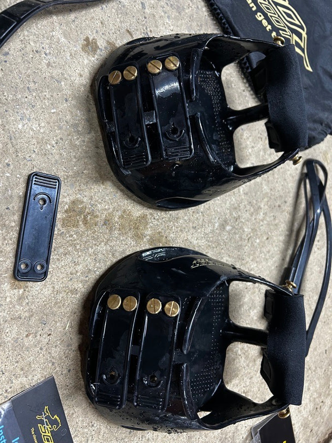 Size 4 Scoot Boots w Mud Straps Ice Studs and More - Like New