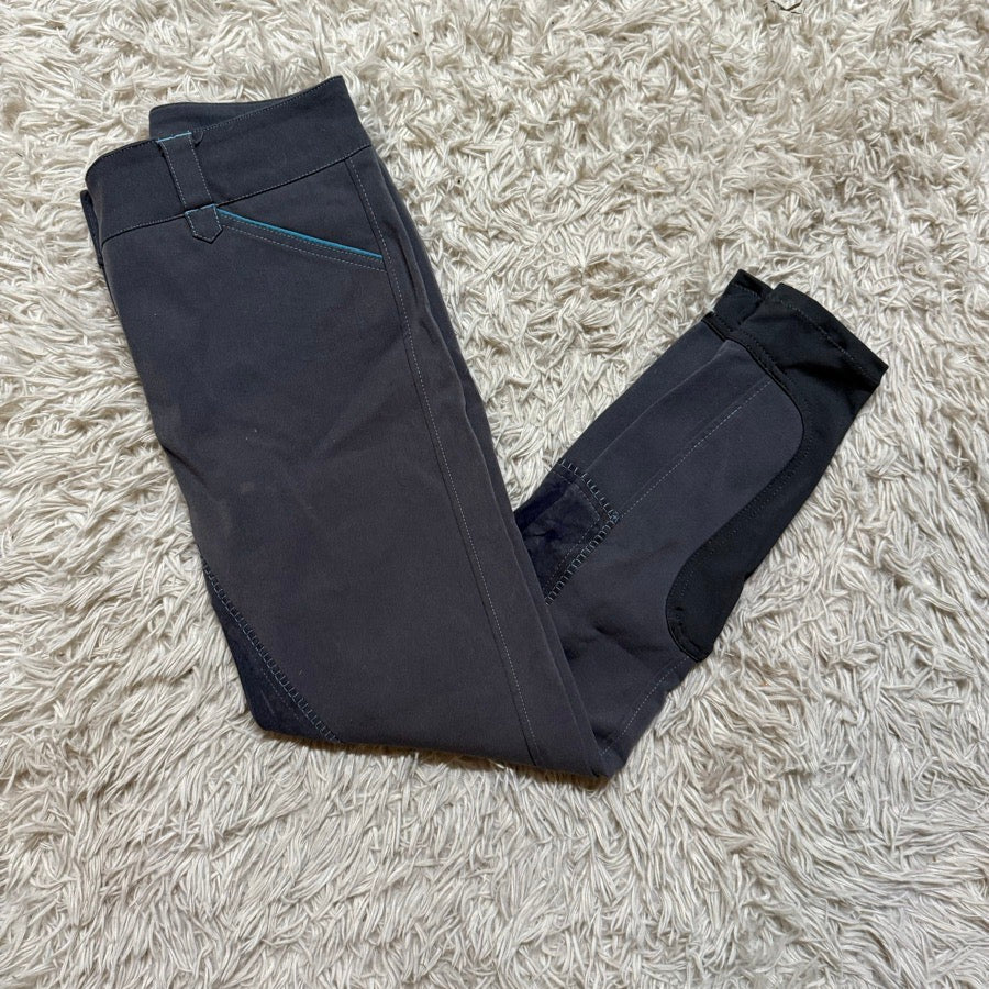 Women’s Size 30L Grey Smartpak Piper Full Seat Horseback Riding Breeches