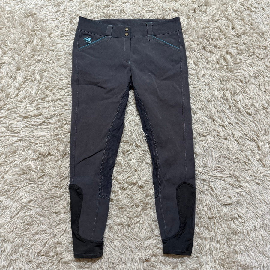 Women’s Size 30L Grey Smartpak Piper Full Seat Horseback Riding Breeches