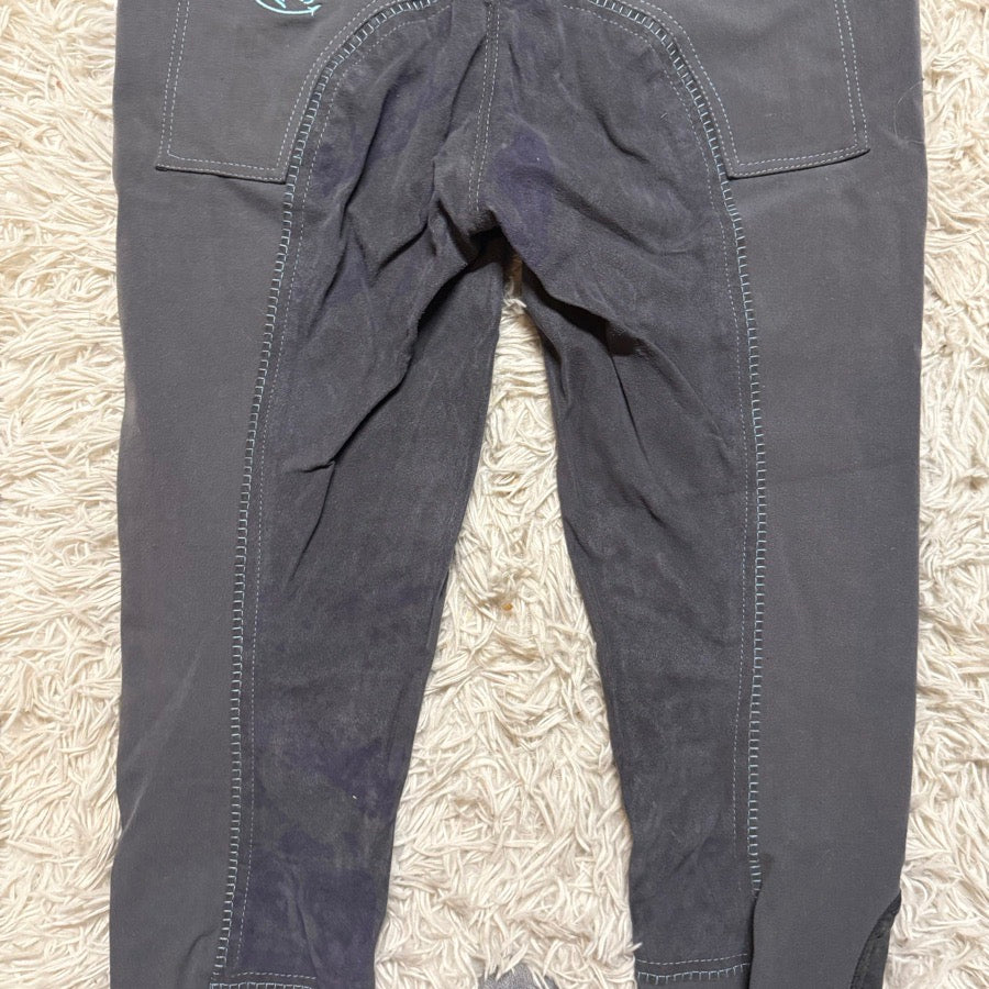 Women’s Size 30L Grey Smartpak Piper Full Seat Horseback Riding Breeches
