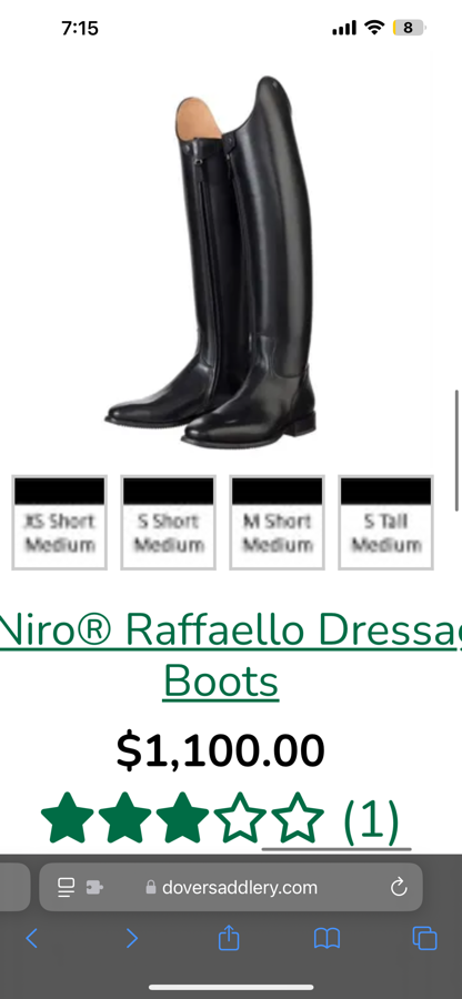 DeNiro® Raffaello Dressage Boots (Accepting all offers)