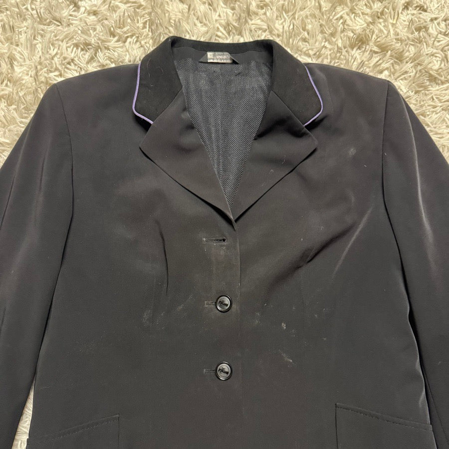 Women’s Size 16R Black Grand Prix Horseback Riding Show Coat. Missing button.