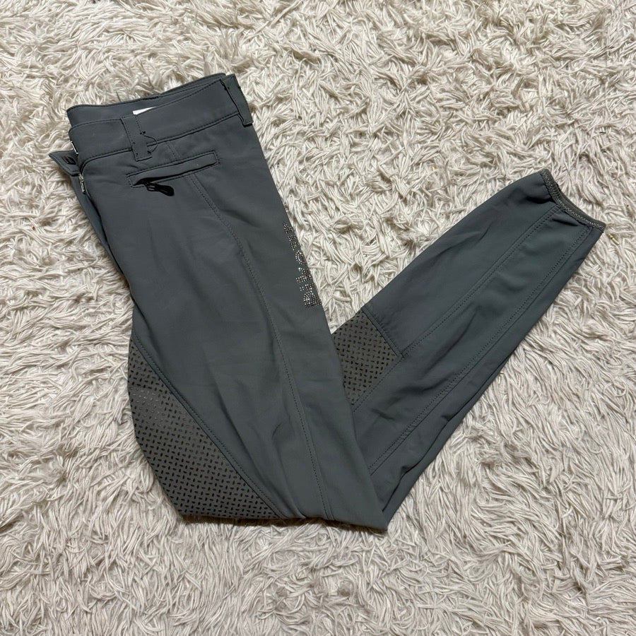 Women’s Size 30L Grey Pikeur Full Seat Horseback Riding Breeches. Good Condition