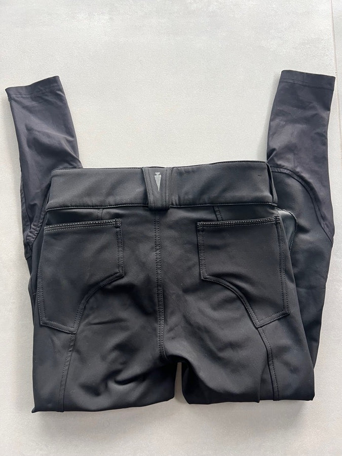 NEW KERRITS Arena Griptek knee patch breeches SMALL black jodhpur horseback tack