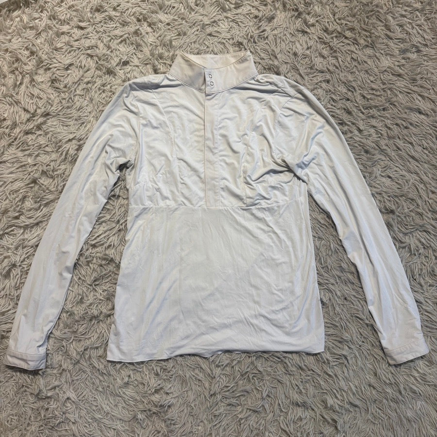 Other Women’s Medium White Solid Citizen Long Sleeve Horseback Riding Show Shirt