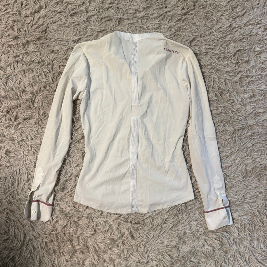 HORSE PILOT Women’s Small White Horse Pilot Long Sleeve Horseback Riding Show Shirt. Good Co (3)