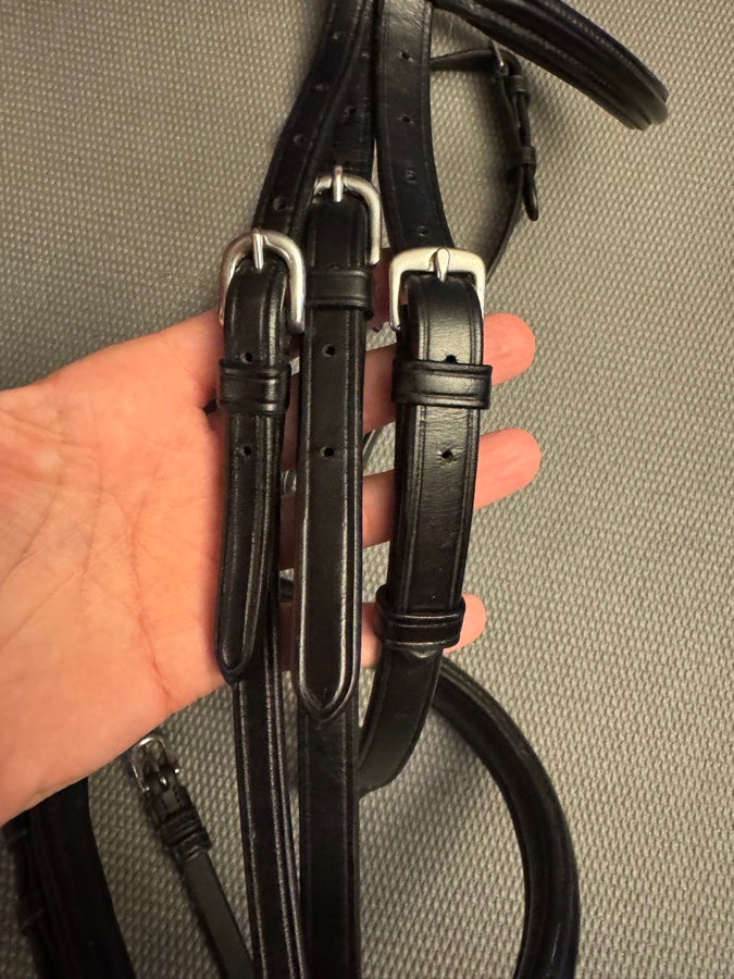 BOBBY'S ENGLISH TACK Bobby’s English Tack Signature Series Padded Monocrown Dressage Bridle (6)