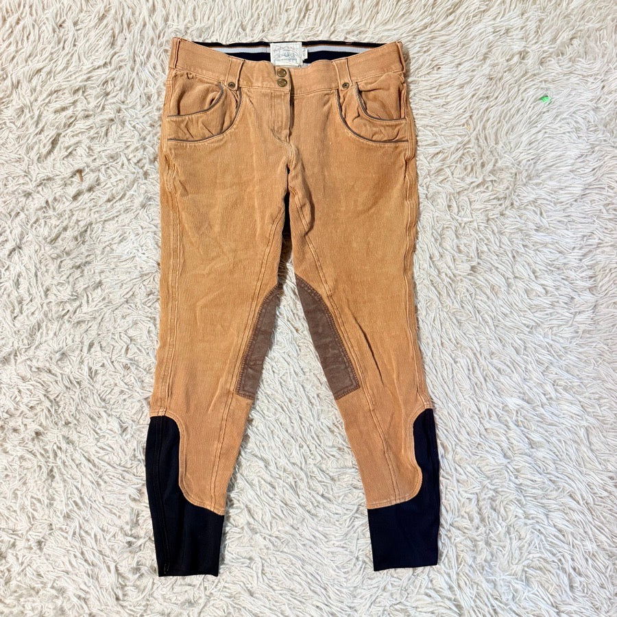 Women’s Size 30 Brown Horseware Knee Patch Horseback Riding Breeches. Good Cond.