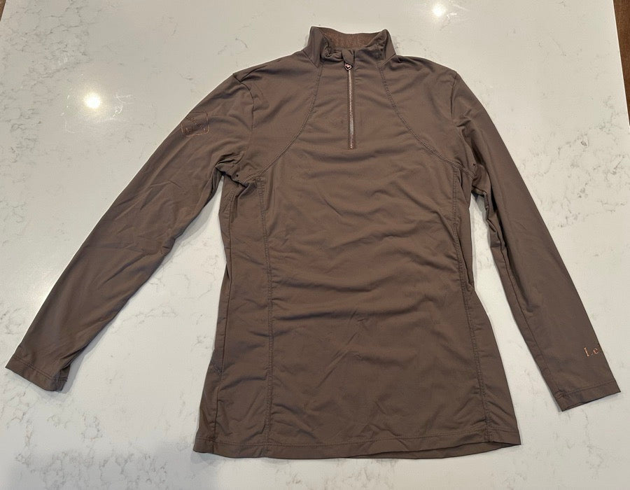 LEMIEUX Le Mieux Equestrian / Horseback Riding Long Sleeve Shirt XS (Color: Truffle))