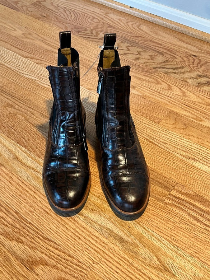 KINGSLEY ZAMBIA CROC SHORT BOOTS