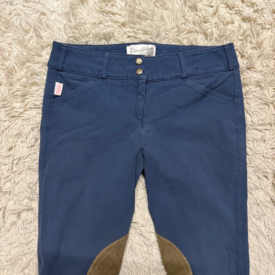 Women’s Size 30 Navy Tailored Sportsman Knee Patch Horseback Riding Breeches