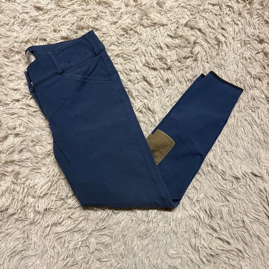Women’s Size 30 Navy Tailored Sportsman Knee Patch Horseback Riding Breeches