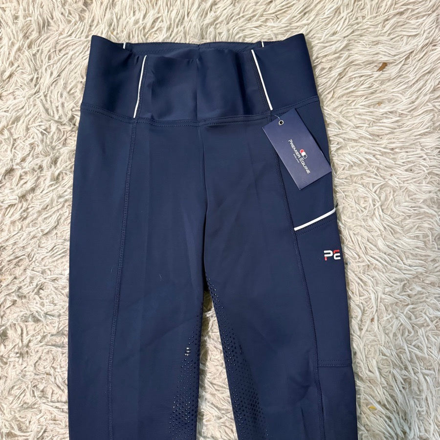 New Women’s Size 28 Navy Premier Equine Full Seat Horse Riding Tights Breeches