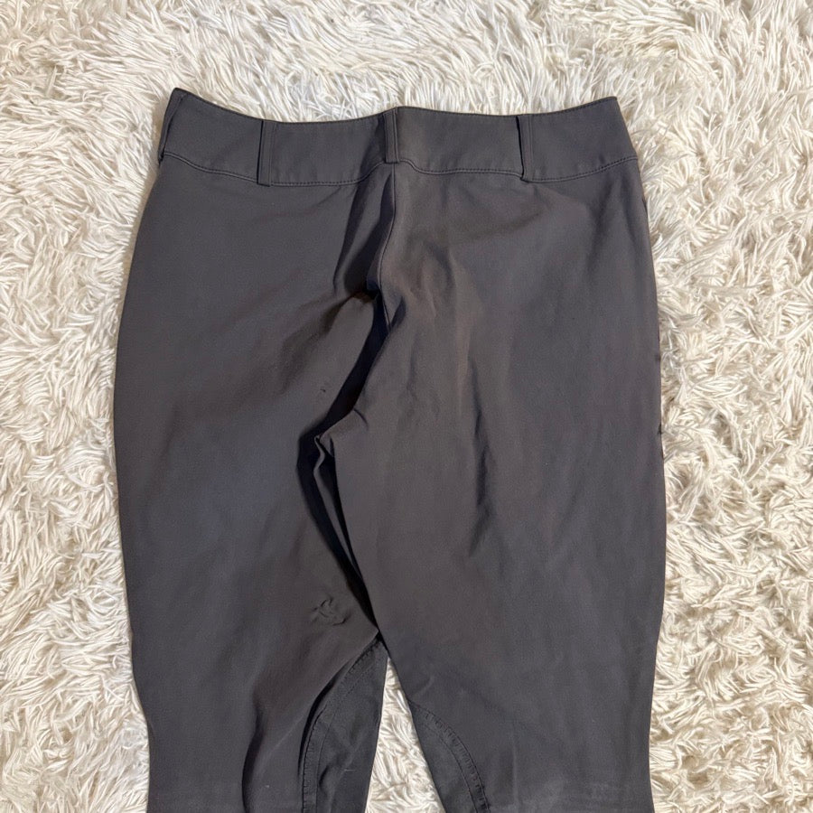 Women’s Size 30L Grey Pikeur Knee Patch Horseback Riding Breeches. Good Cond.