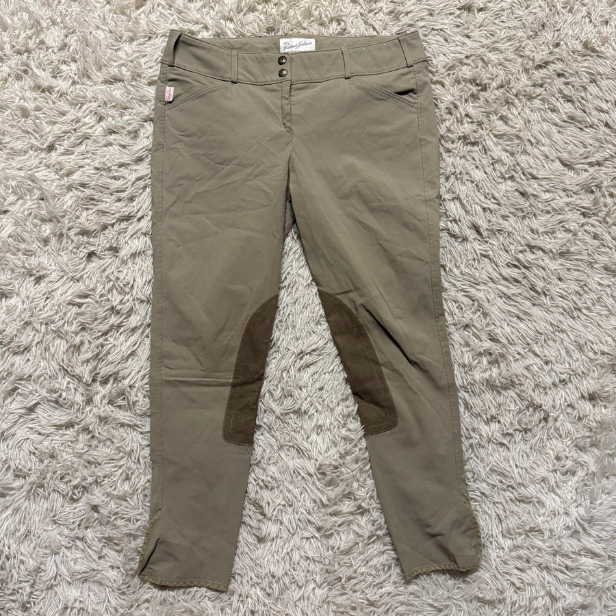 Women’s Size 34 Tan Tailored Sportsman Knee Patch Horseback Riding Breeches